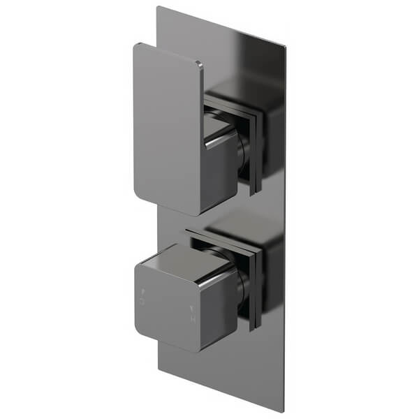 Nuie Windon Concealed Thermostatic Shower Valve - Rectangular Trim - 2 Control