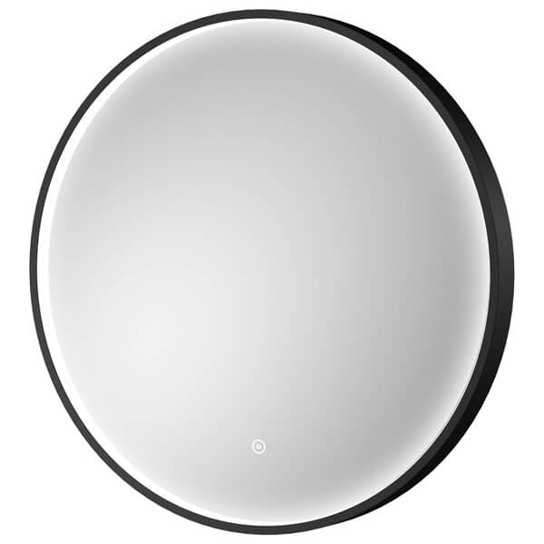 Hudson Reed Mensa Round Borderlit LED Mirror with Demister Pad - Aluminium Frame