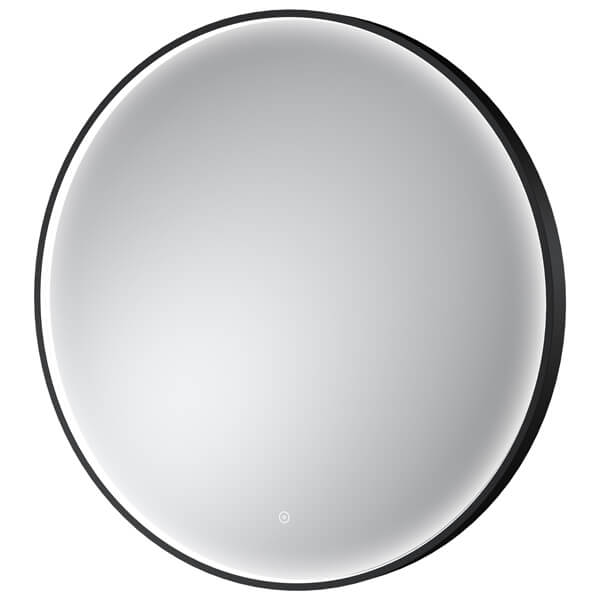 Hudson Reed Mensa Round Borderlit LED Mirror with Demister Pad - Aluminium Frame