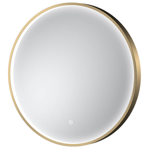 Hudson Reed Mensa Round Borderlit LED Mirror with Demister Pad - Aluminium Frame
