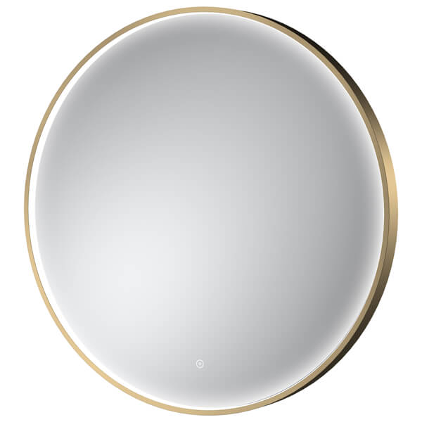 Hudson Reed Mensa Round Borderlit LED Mirror with Demister Pad - Aluminium Frame