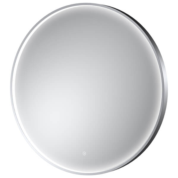 Hudson Reed Mensa Round Borderlit LED Mirror with Demister Pad - Aluminium Frame