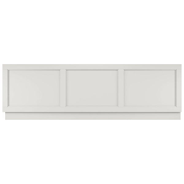 Hudson Reed Old London MDF front bath panel in natural wood finish, designed for modern bathroom decor.