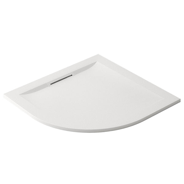 Mira Flight Low Level Offset Quadrant Shower Tray with Waste - Acrylic-Capped Resin Stone - 1200 x 900mm