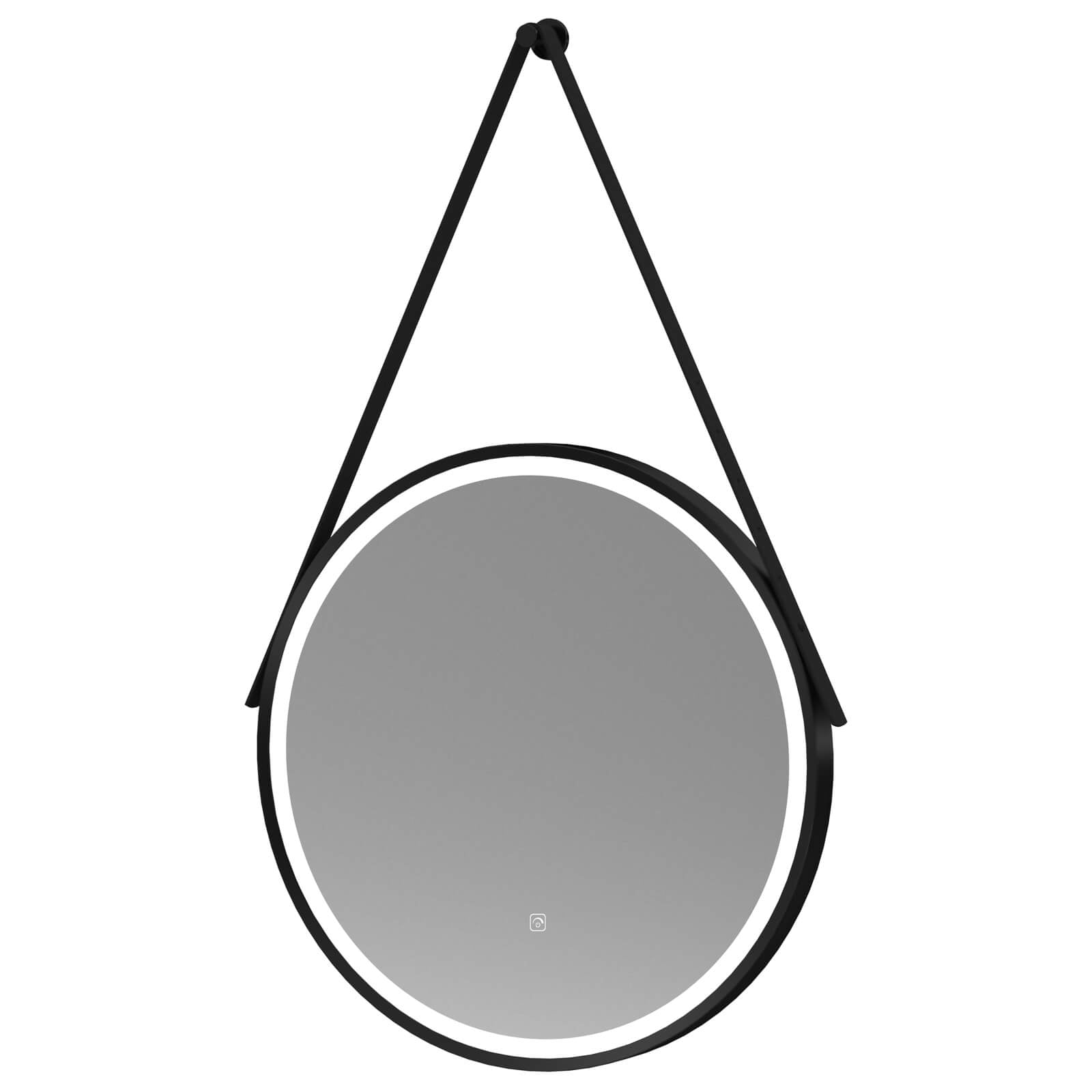 Hudson Reed Salana Round Dimmable LED Borderlit Mirror with Demister Pad and Strap