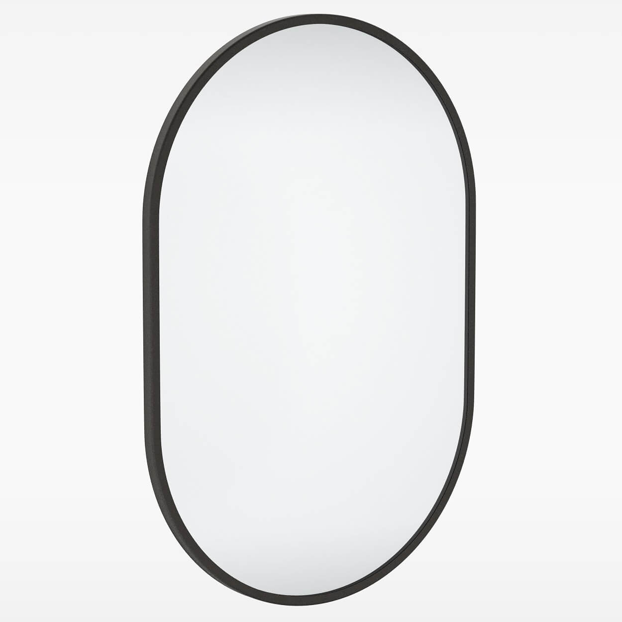 Sensio Eldon Contemporary Non-Illuminated Pill Shaped Mirror - Aluminium Frame