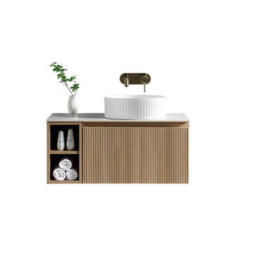 Flauto Fluted Round Countertop Basin – D360 x H115mm