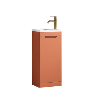 Acerra 400mm Cloakroom Vanity & Basin - Bruciata Orange