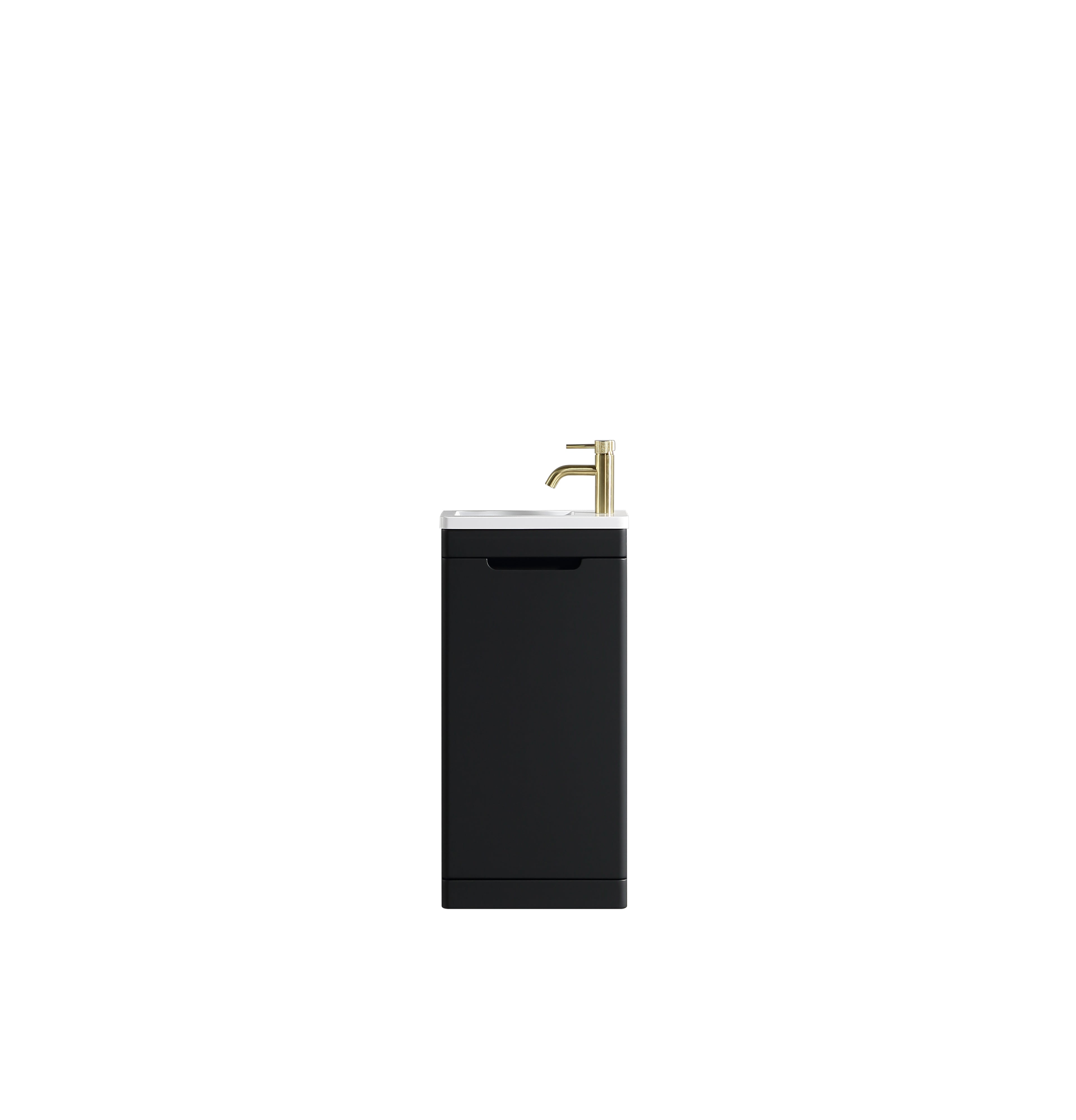 Acerra 400mm Cloakroom Vanity & Basin - Silk Black