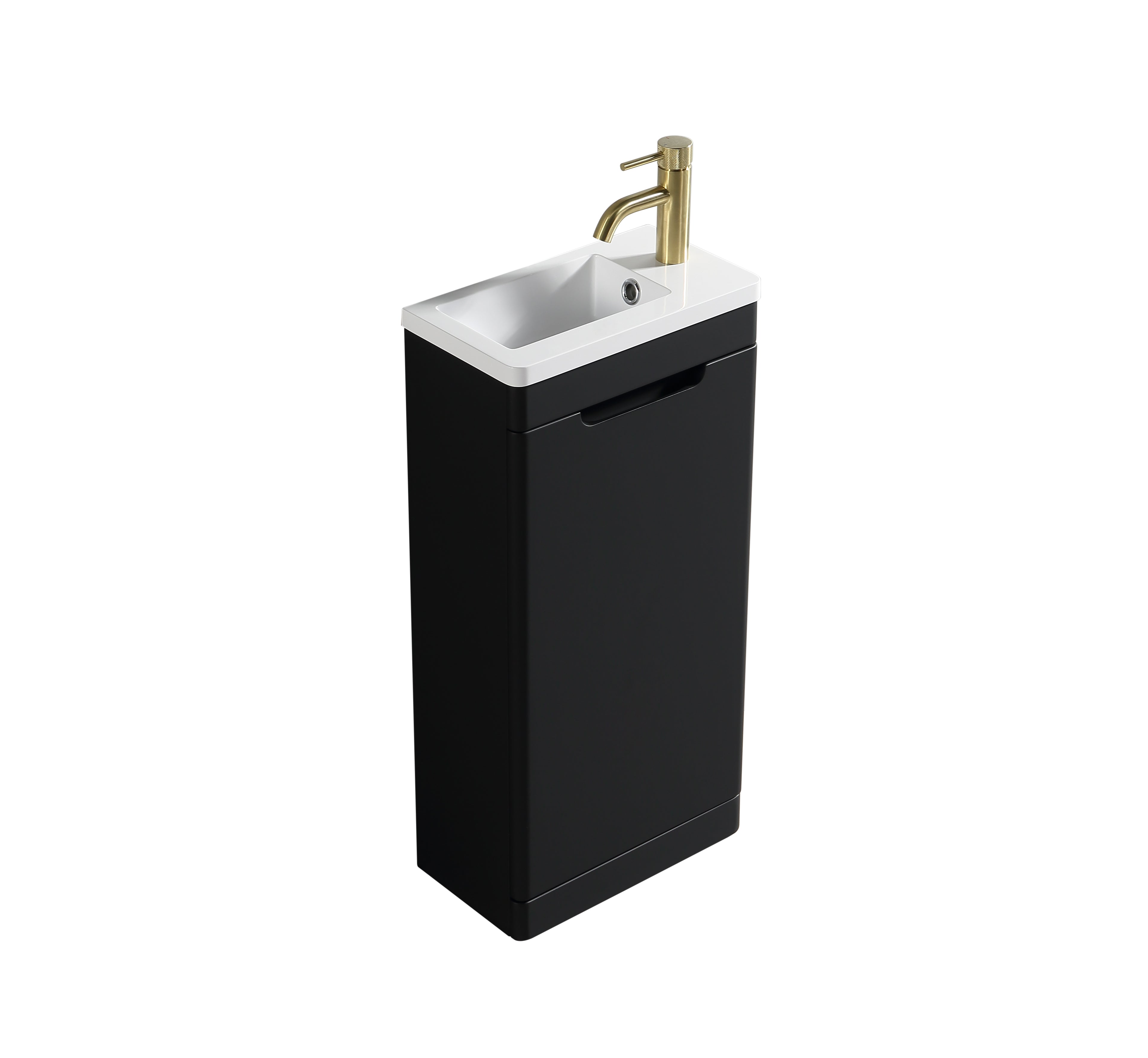 Acerra 400mm Cloakroom Vanity & Basin - Silk Black