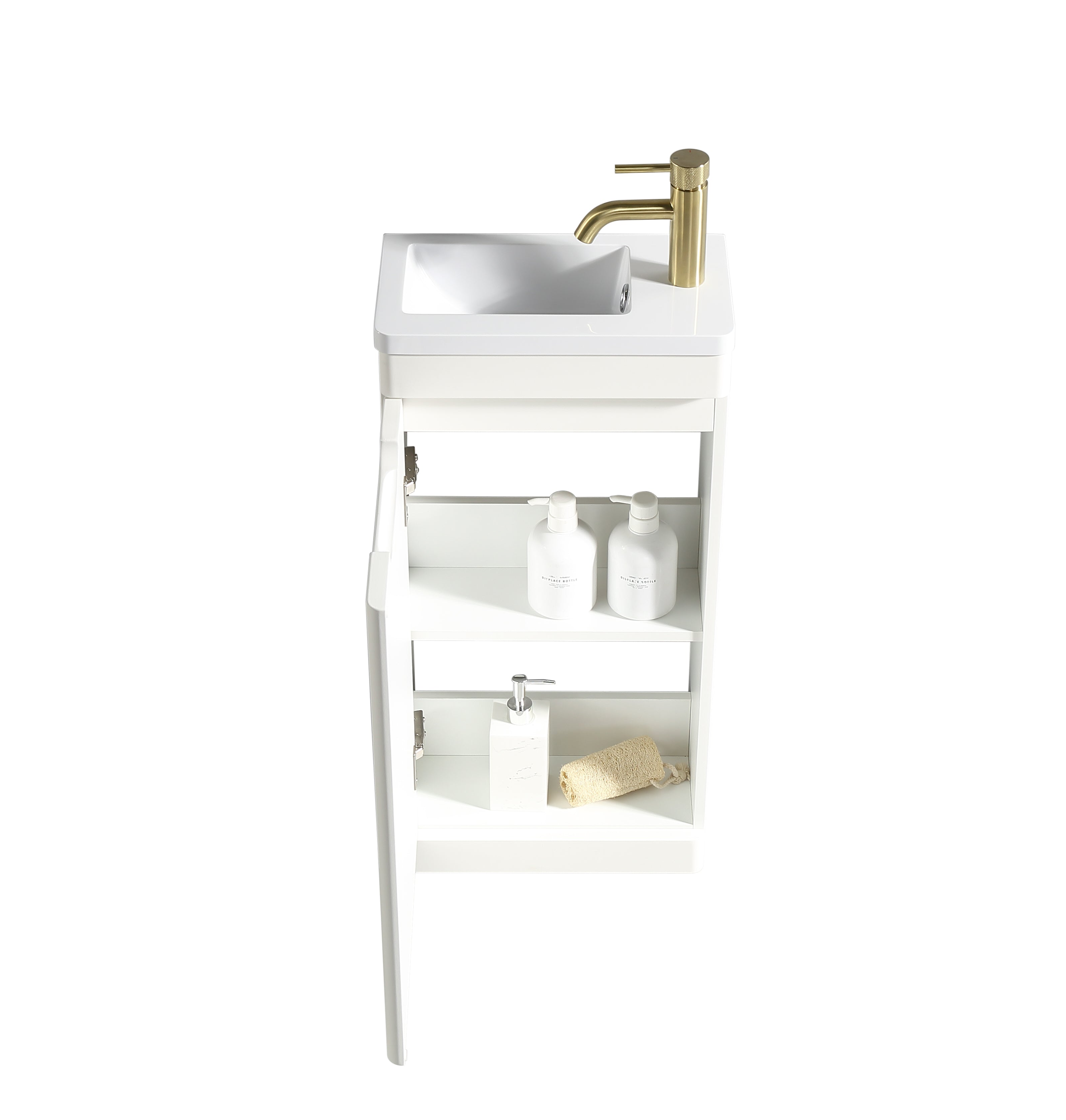 Acerra 400mm Cloakroom Vanity & Basin - Silk White