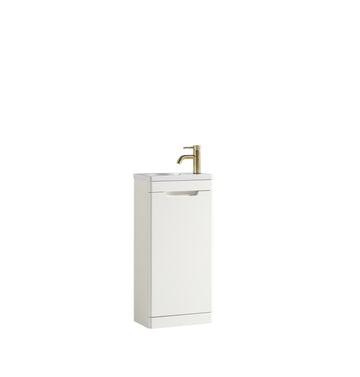 Acerra 400mm Cloakroom Vanity & Basin - Silk White