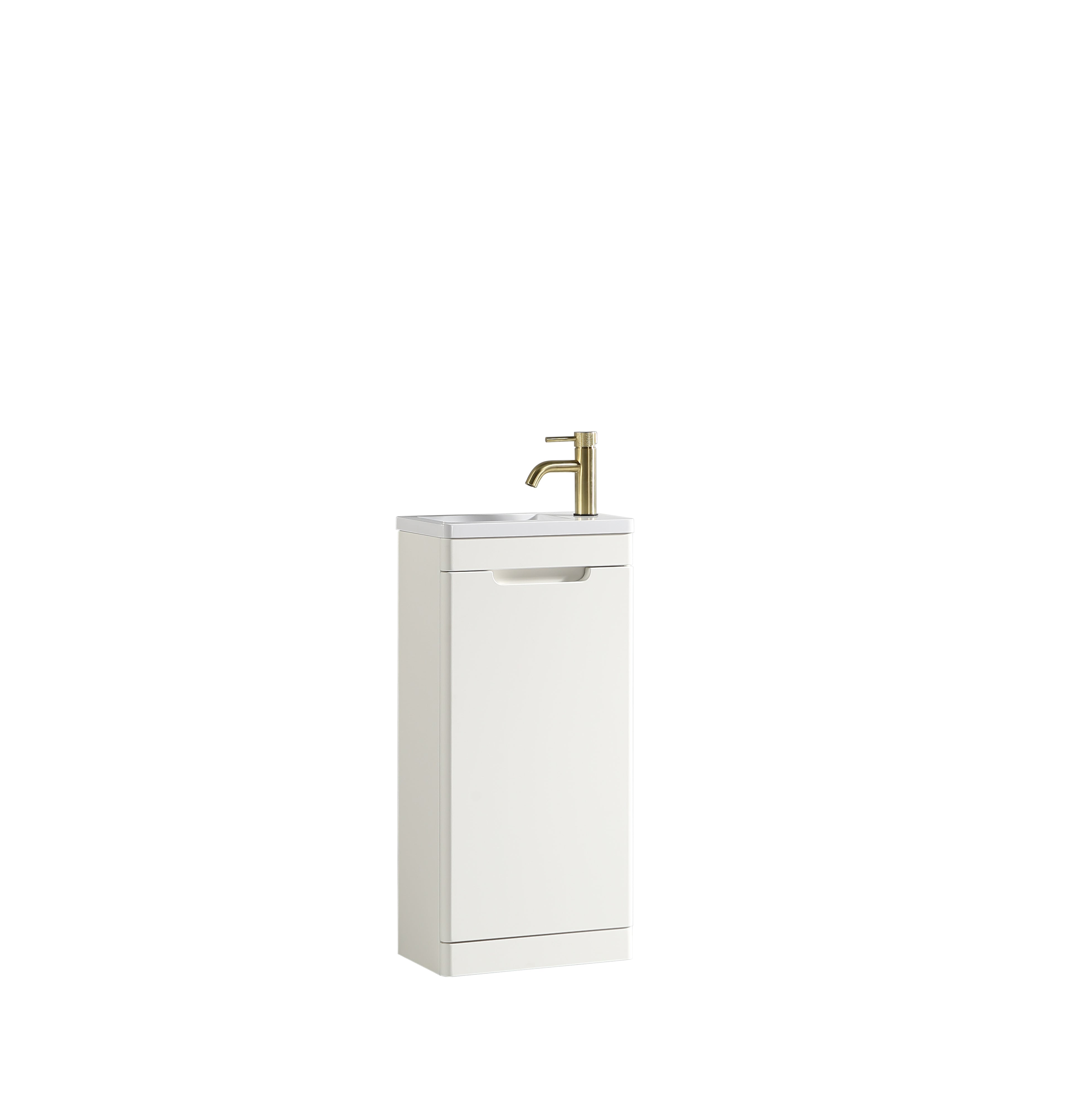 Acerra 400mm Cloakroom Vanity & Basin - Silk White