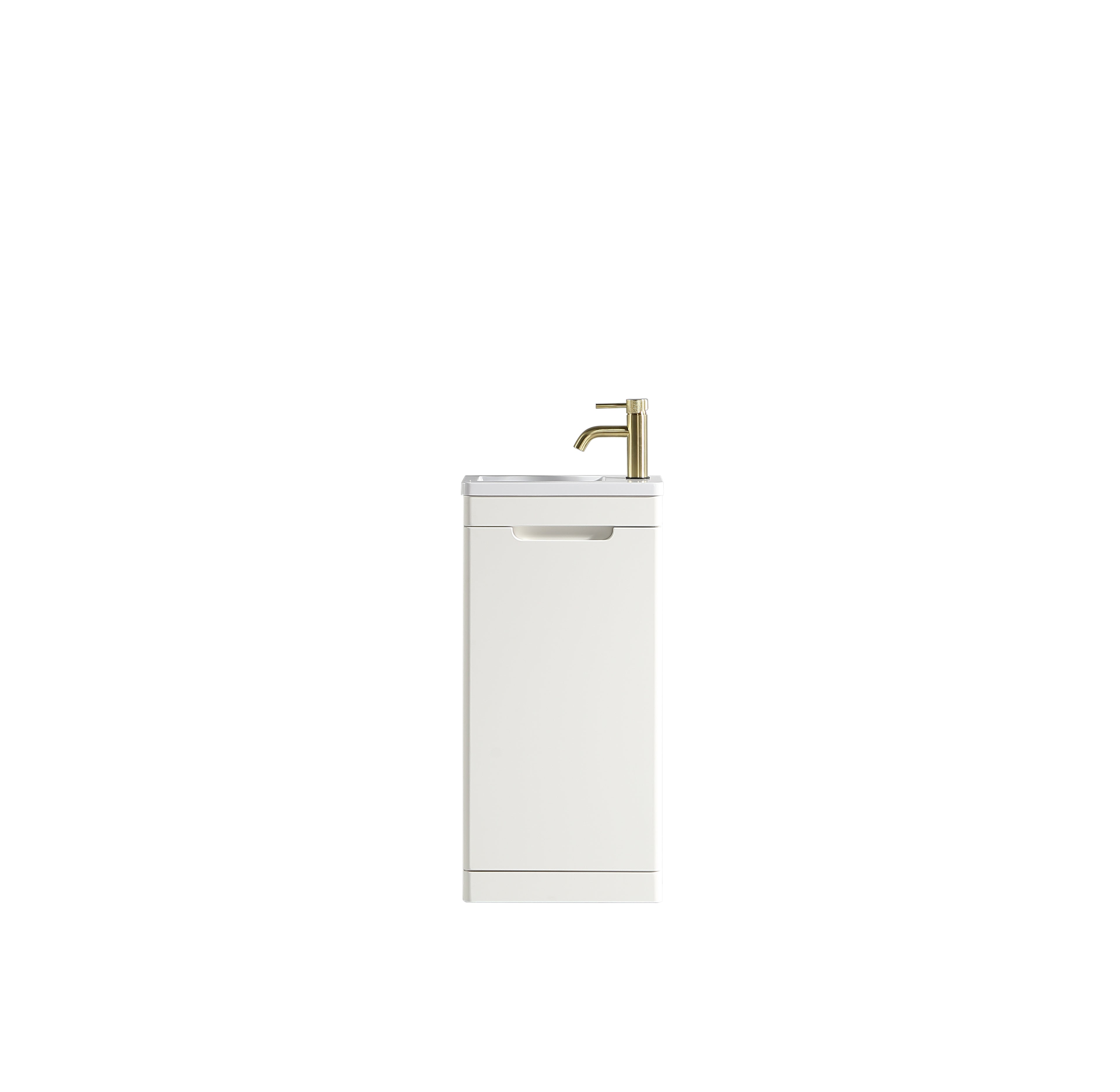 Acerra 400mm Cloakroom Vanity & Basin - Silk White