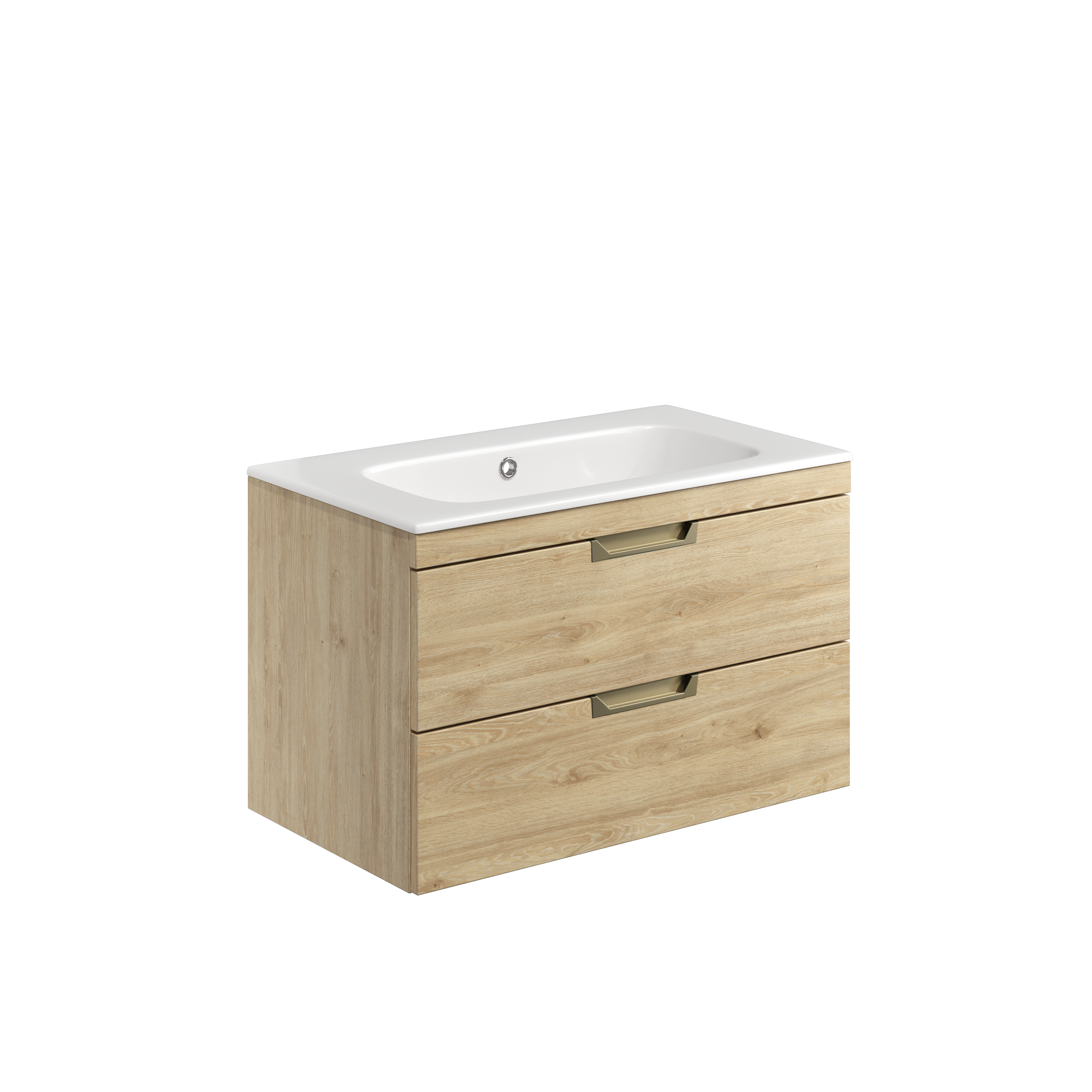 Aubrey 800mm 2 Drawer Vanity with Basin