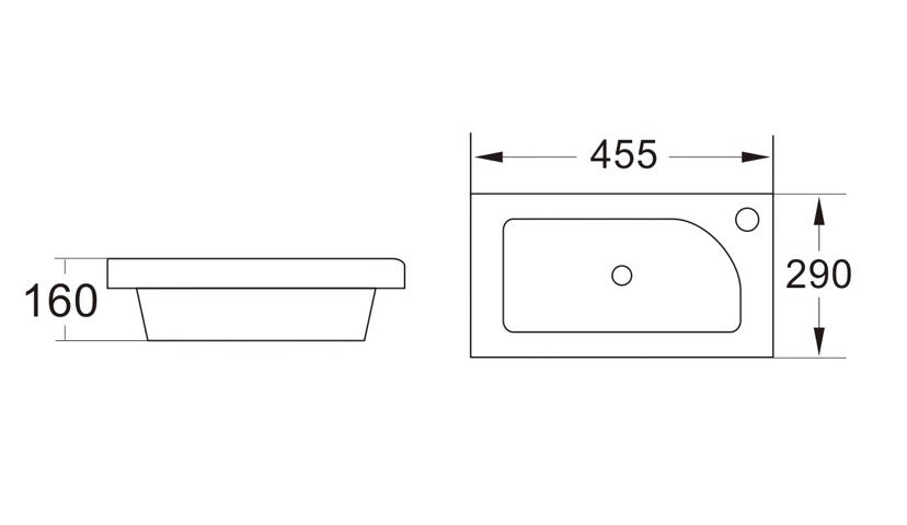 Esme 450 Compact Freestanding Unit with Cabinet Basin