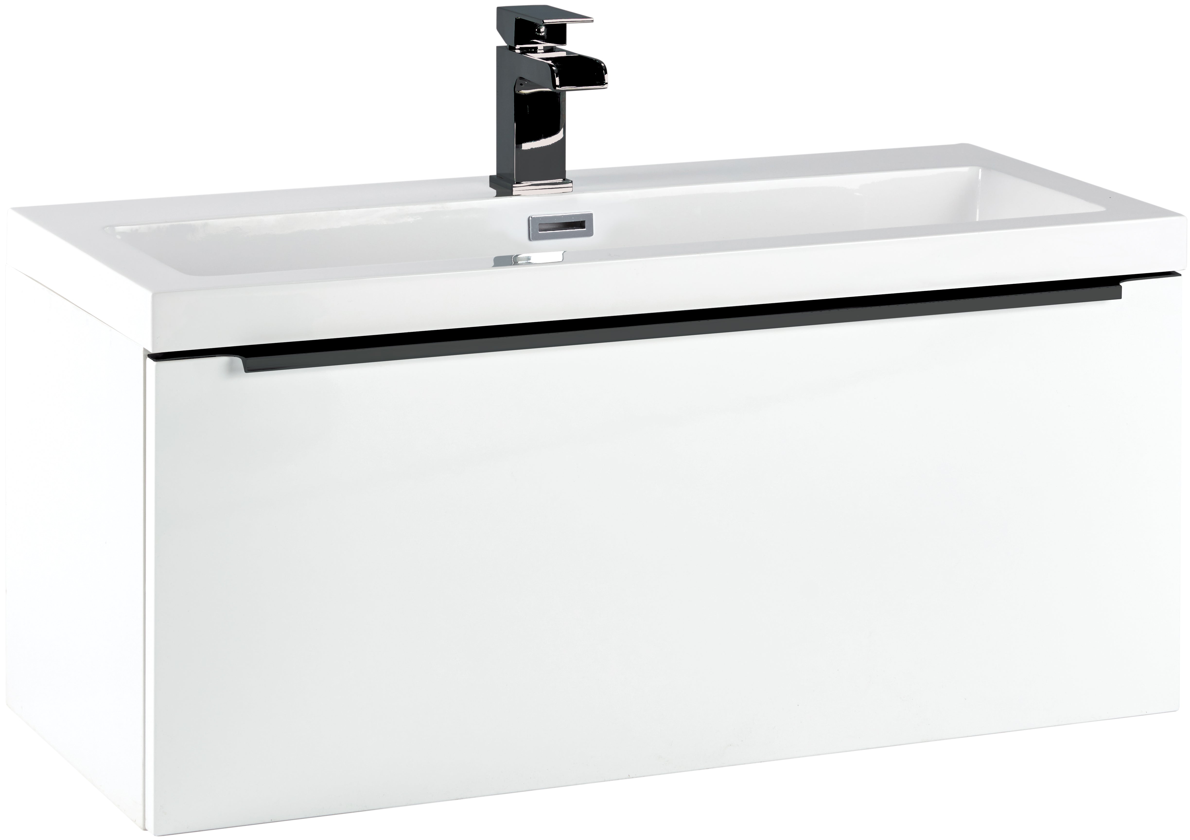 Black Wall Hung Range  -  800 wrap over  Handle