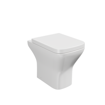 Porto Rimless Back to Wall Toilet Pan with Soft Close Seat