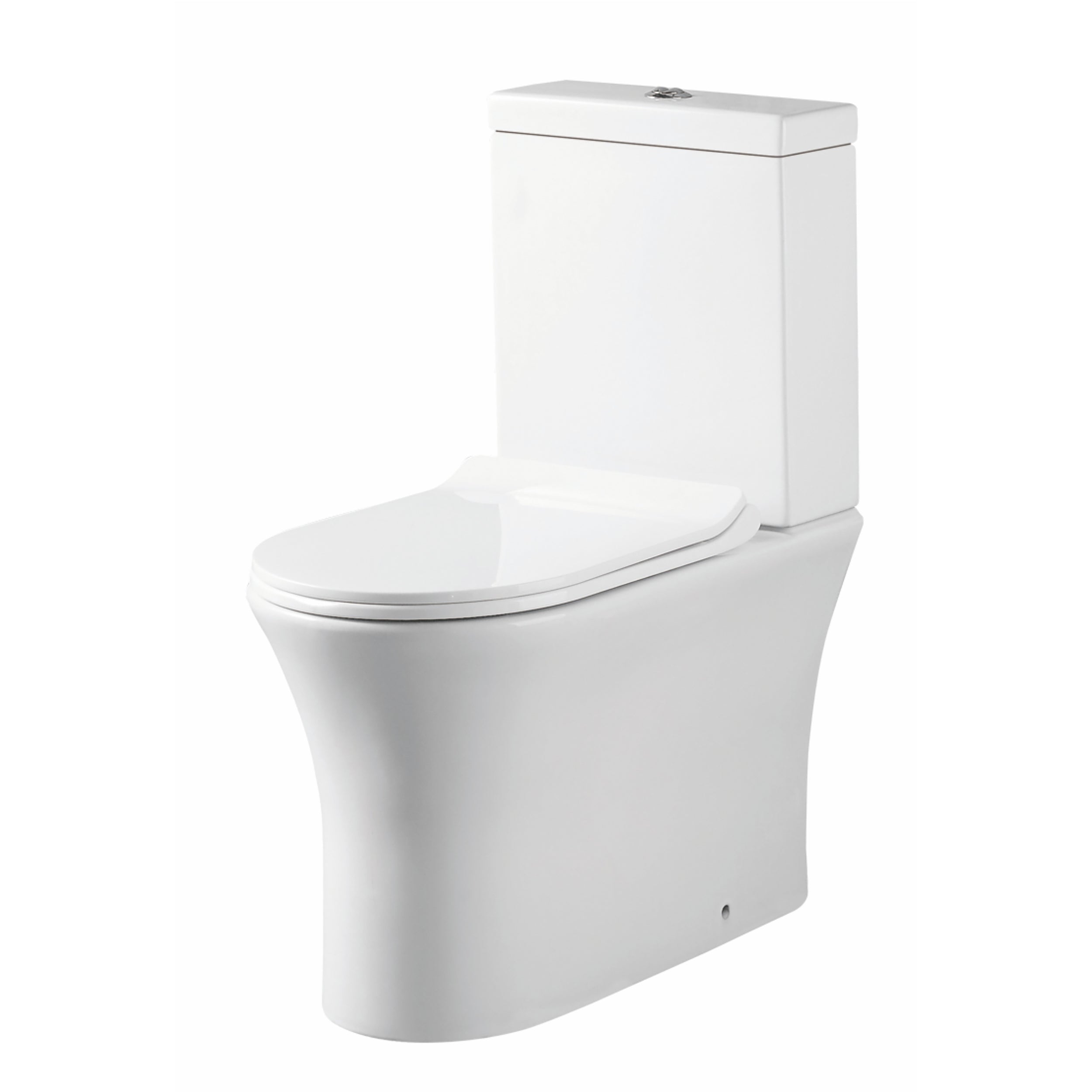 Deia 455mm Rimless Comfort Height Closed Back Toilet with Cistern & Slim Soft Close Seat