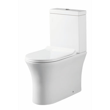 Deia 455mm Rimless Comfort Height Closed Back Toilet with Cistern & Slim Soft Close Seat