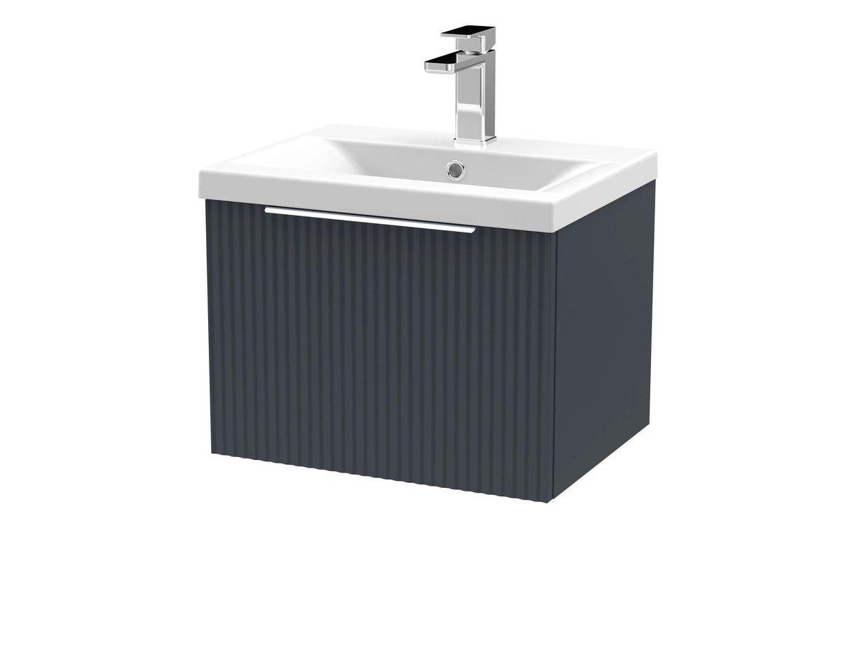Hudson Reed Fluted 500mm 1 Drawer Wall Hung Vanity Unit & Basin