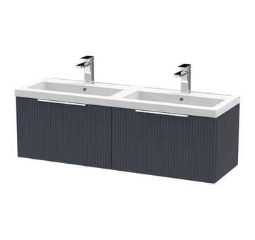 Hudson Reed Fluted 1200mm 2 Drawer Wall Hung Vanity Unit & Basin