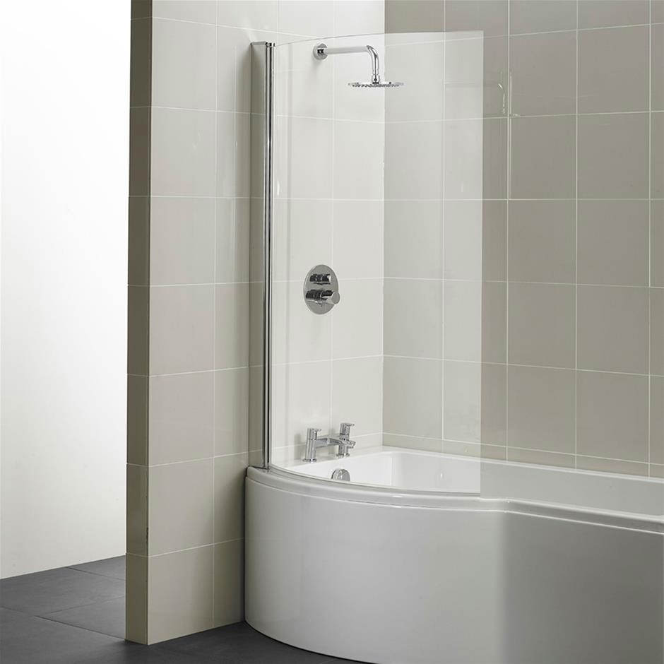Ideal Standard Concept Pivot Frameless Curved Shower Screen - Polished Silver Profile