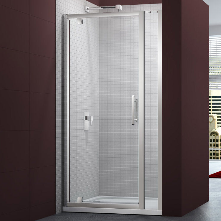 Merlyn 6-Series Pivot Shower Door with Inline Panel - Clear Glass - 1040 x 1900mm