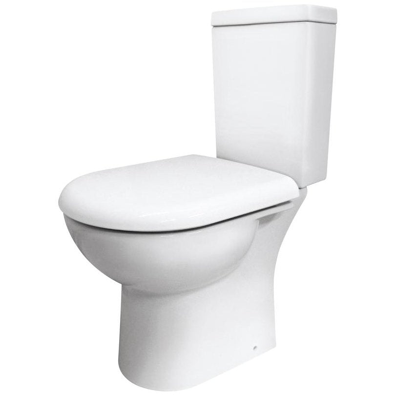 Contemporary white Nuie Knedlington basin and toilet pack with sleek design, ideal for modern bathroom setups.