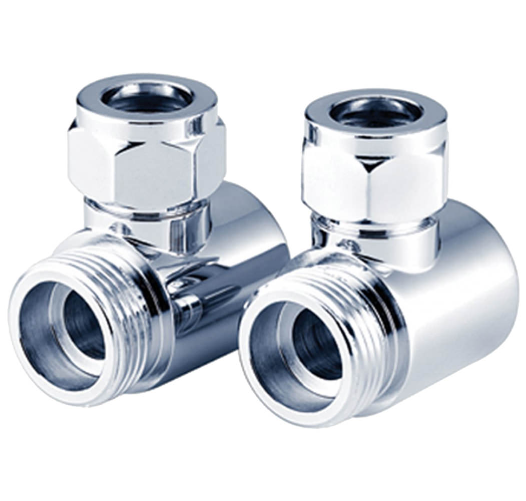 Chrome Triton Bar mixer fixing with exposed pipework, showcasing durable metal construction and professional plumbing installation.