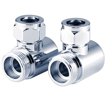 Chrome Triton Bar mixer fixing with exposed pipework, showcasing durable metal construction and professional plumbing installation.