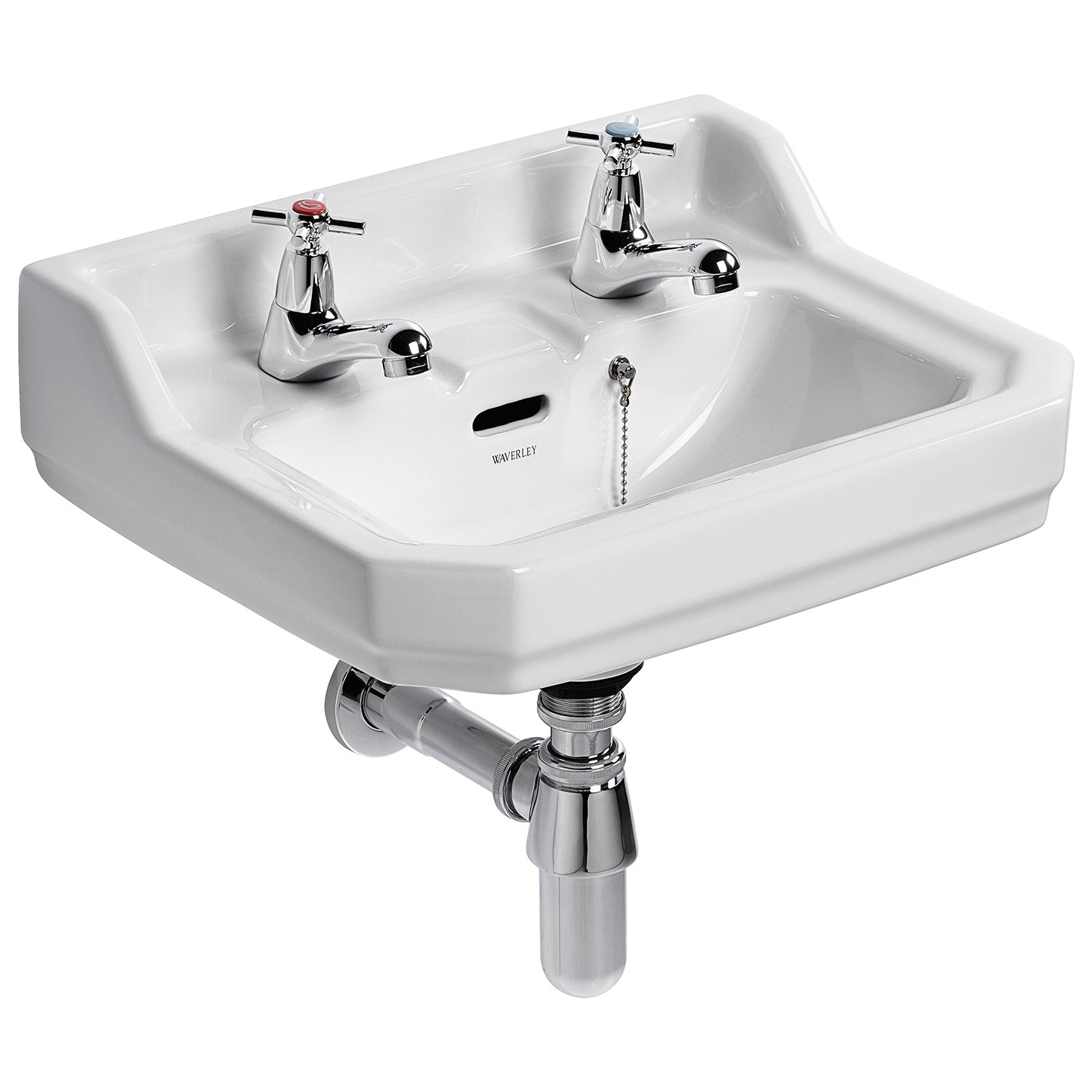 Ideal Standard Waverly 450 x 345mm 2 Tapholes Handrinse Basin