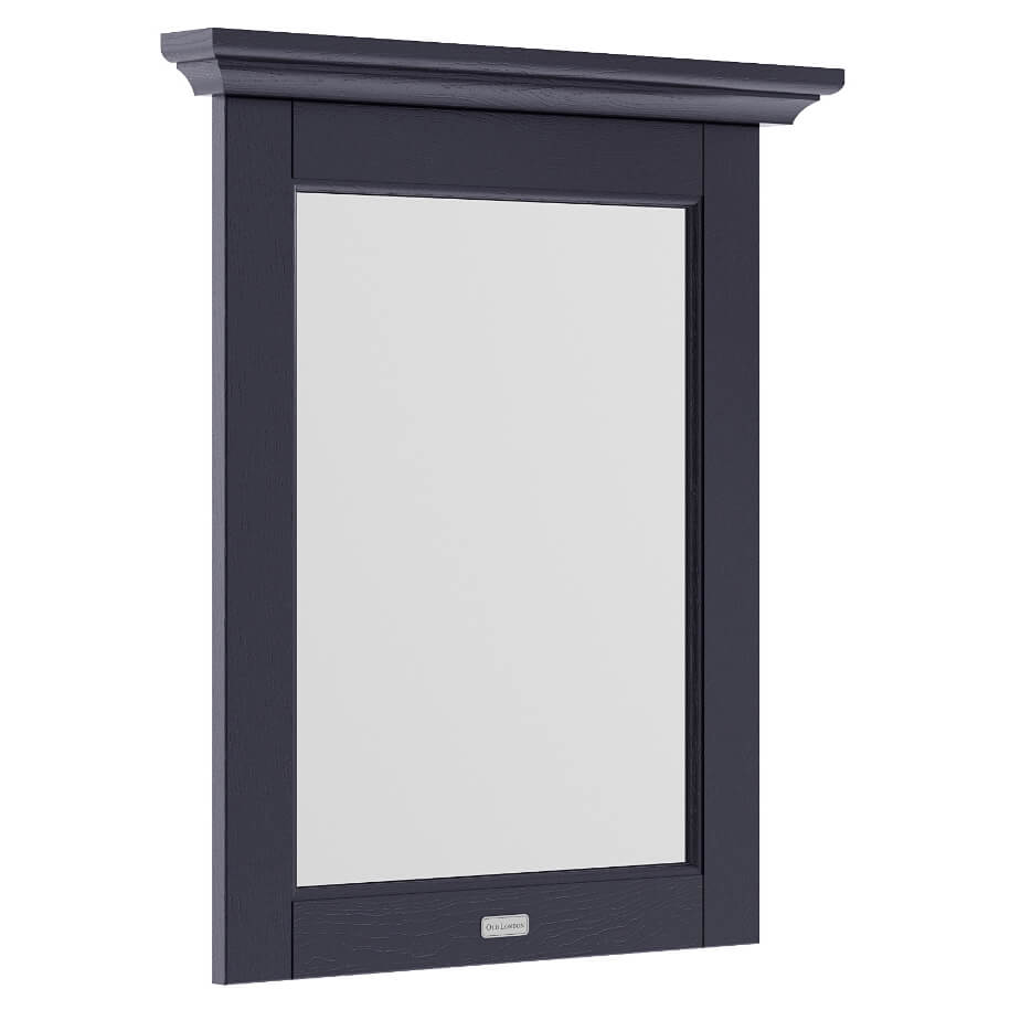 Hudson Reed Old-London Rectangular Flat Mirror - MDF Vinyl Textured Woodgrain Frame - 575 x 692mm