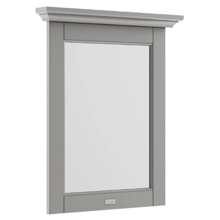 Hudson Reed Old-London Rectangular Flat Mirror - MDF Vinyl Textured Woodgrain Frame - 575 x 692mm