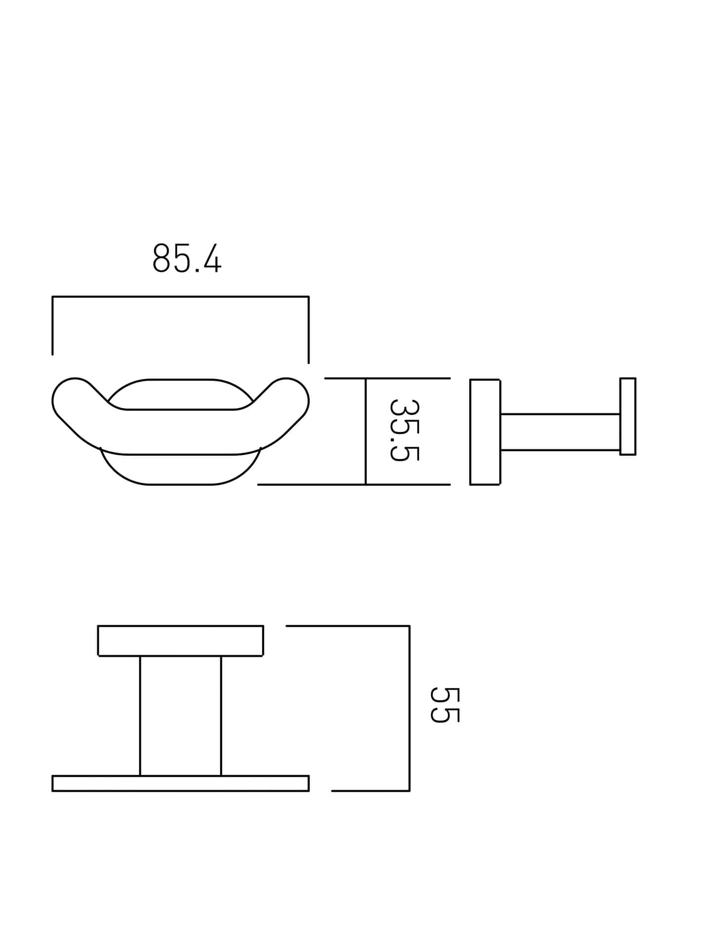 Contemporary chrome double wall hook by Vado Life, mounted on a wall, with sleek modern design and polished finish.