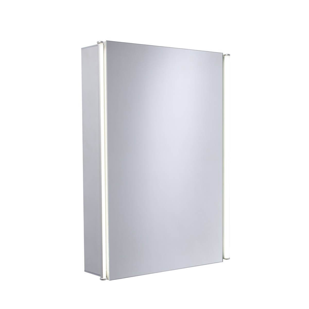 Tavistock Stride Aluminium Illuminated Mirror Cabinet - 490 x 650mm - Tuskan Tiles