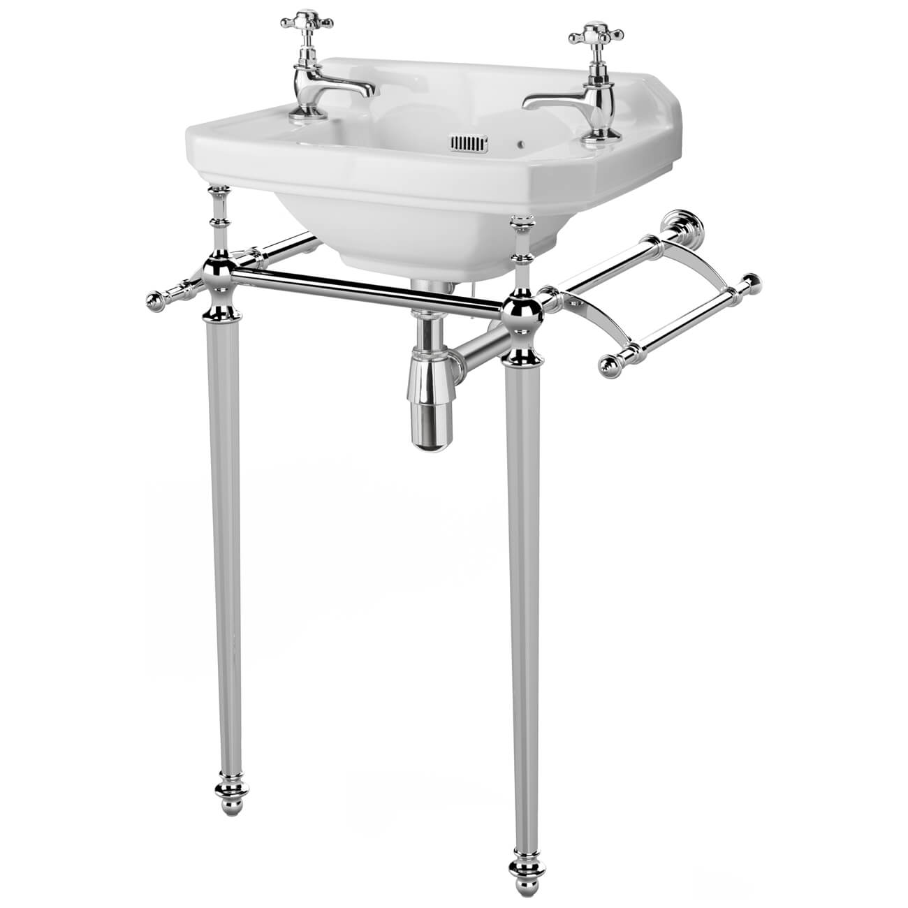 Hudson Reed Richmond Traditional Adjustable Chrome Basin Stand