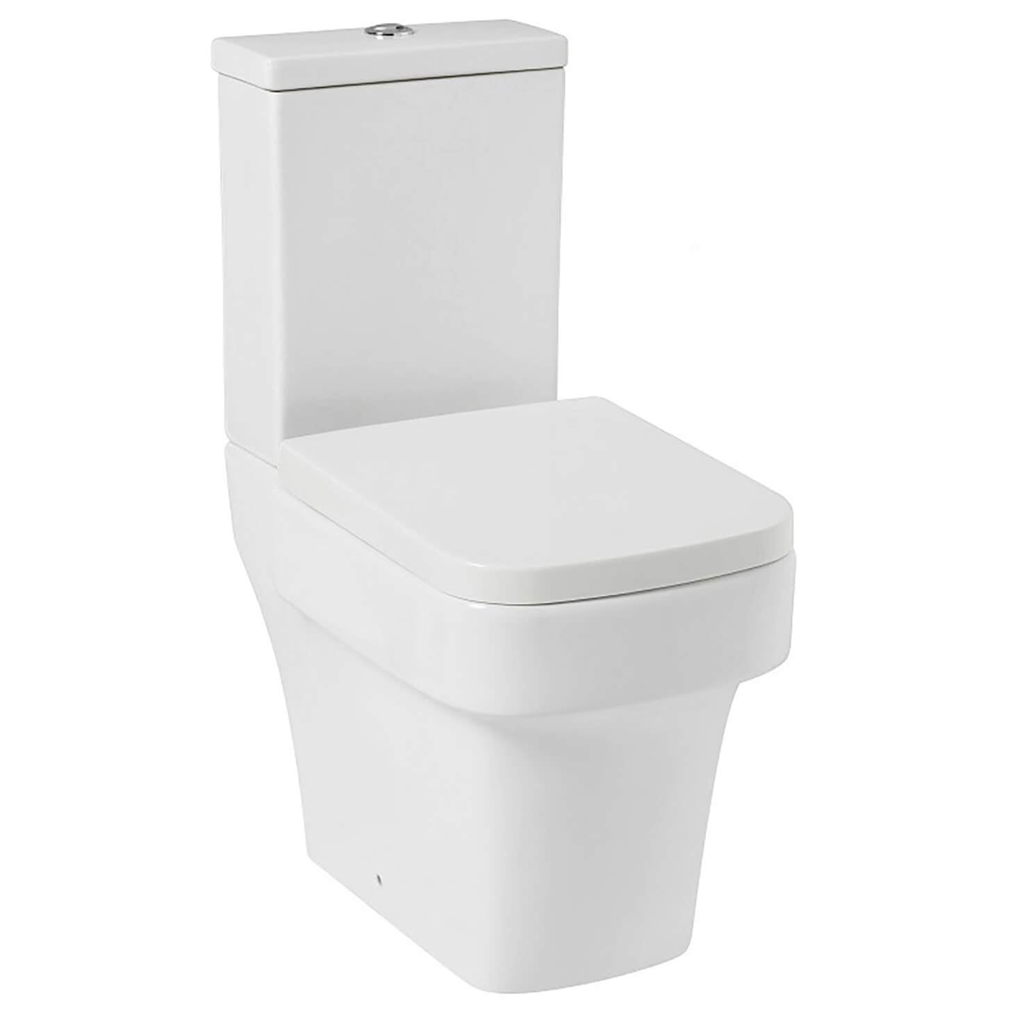 Tuskan Tiles Aqua Medici close coupled toilet with soft close seat and cistern, 360x600mm, modern bathroom fixture