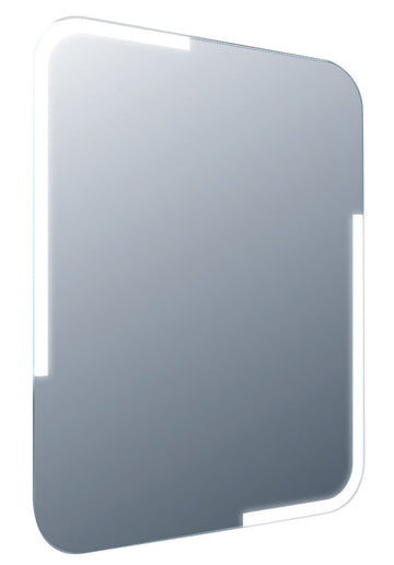 Frontline Curve Rectangular Borderlit LED Mirror with Demister Pad and Touch Sensor - 600 x 800mm