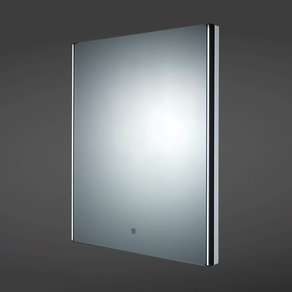 RAK Resort Rectangular Borderlit LED Illuminated Mirror with Demister Pad and Shaver Socket