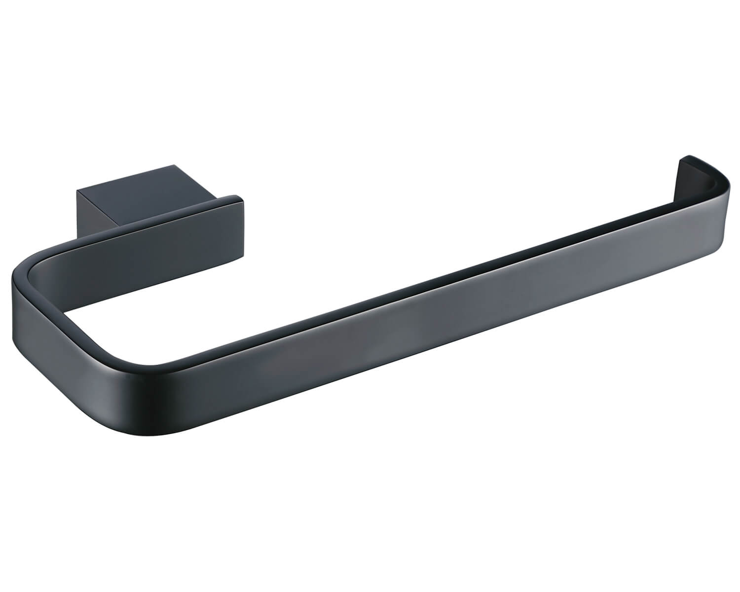 Chrome Moon Towel Ring by Tuskan Tiles featuring a sleek, round design perfect for modern bathroom decor.