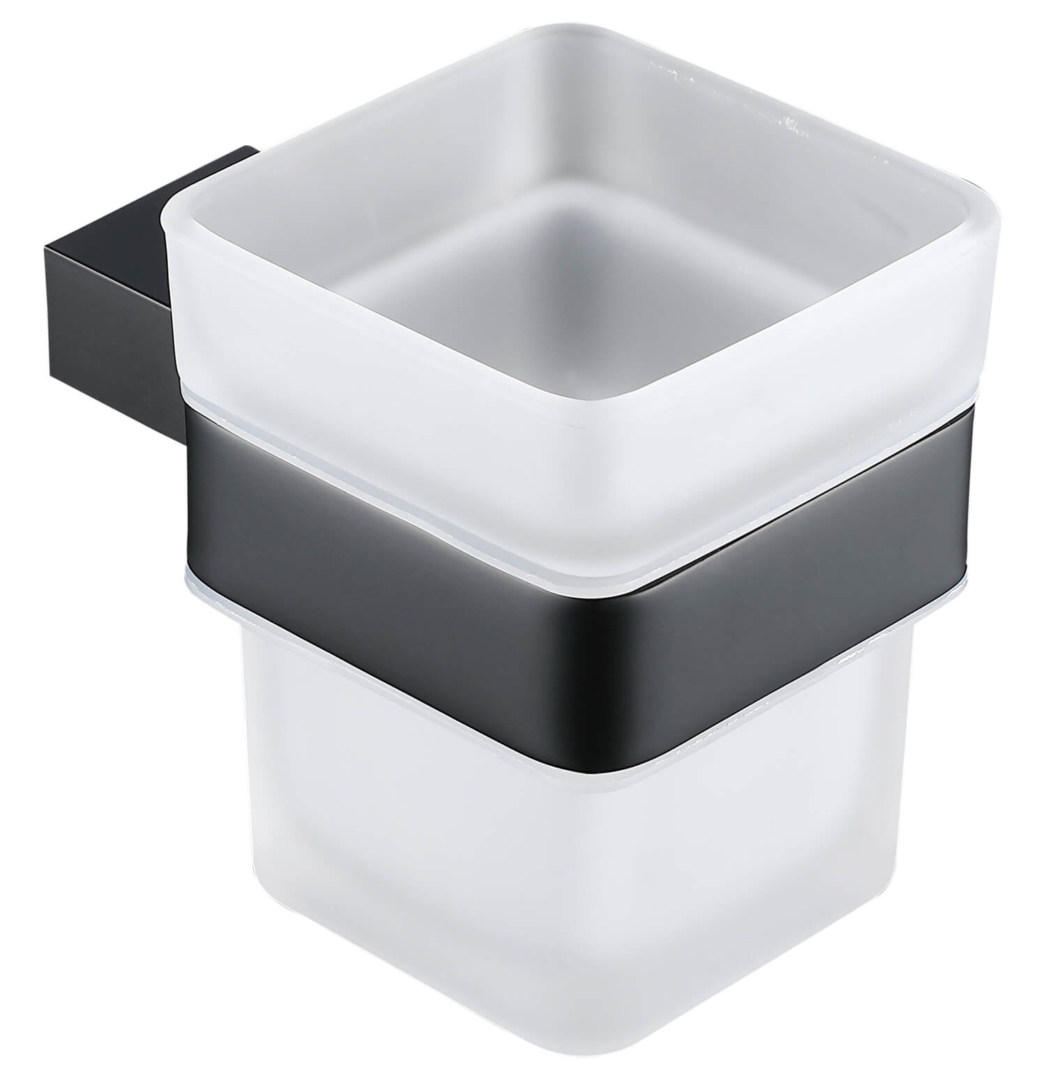Rak Moon single tumbler with holder from Tuskan Tiles, showing a sleek ceramic design on a neutral background.