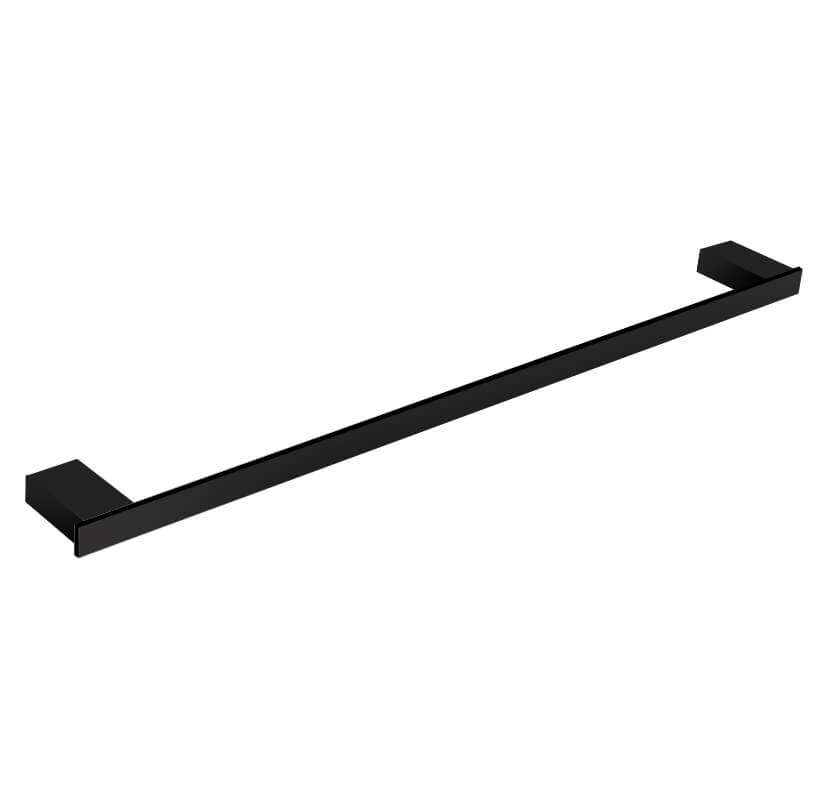 Tuskan Tiles RAK Moon 600mm wide towel bar, available as single or double, mounted on a bathroom wall with a sleek chrome finish.
