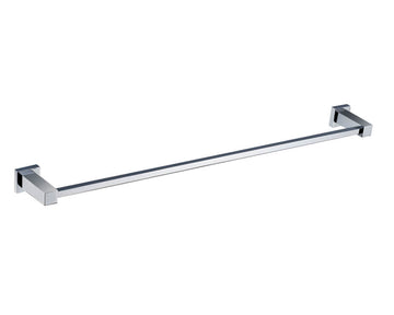 Tuskan Tiles RAK Cubis towel bar in single or double design, showcasing sleek chrome finish and modern bathroom storage solution