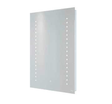 RAK Hestia Rectangular Frontlit LED Mirror with Demister Pad and Shaver Socket
