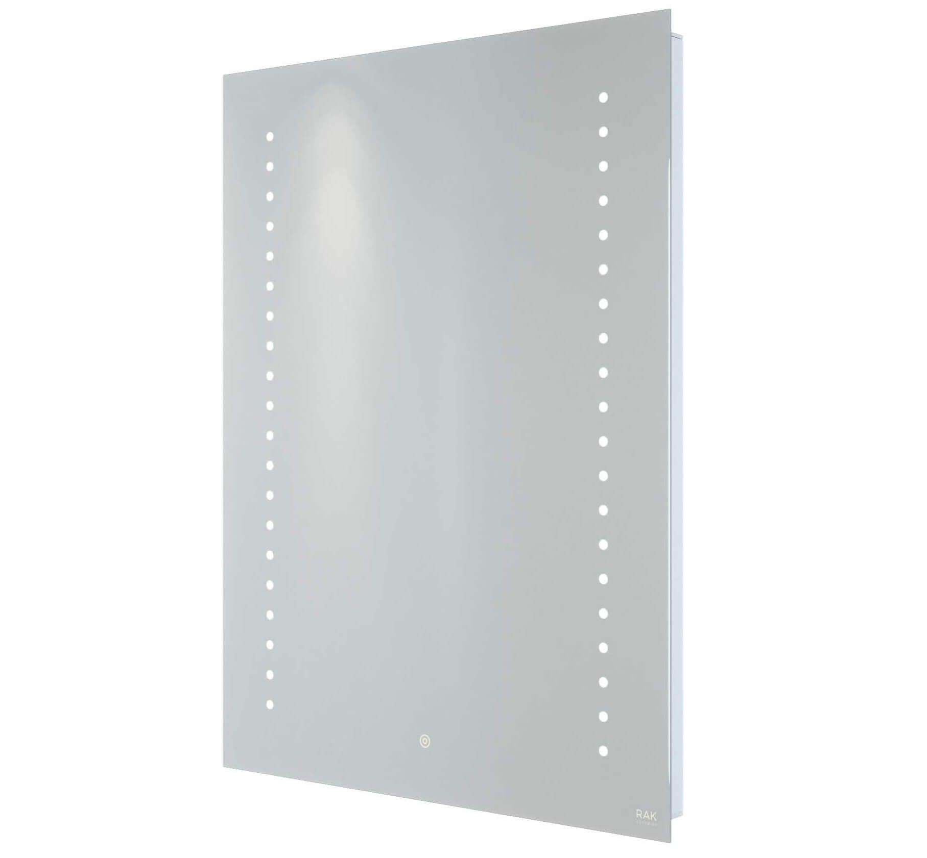RAK Hestia Rectangular Frontlit LED Mirror with Demister Pad and Shaver Socket