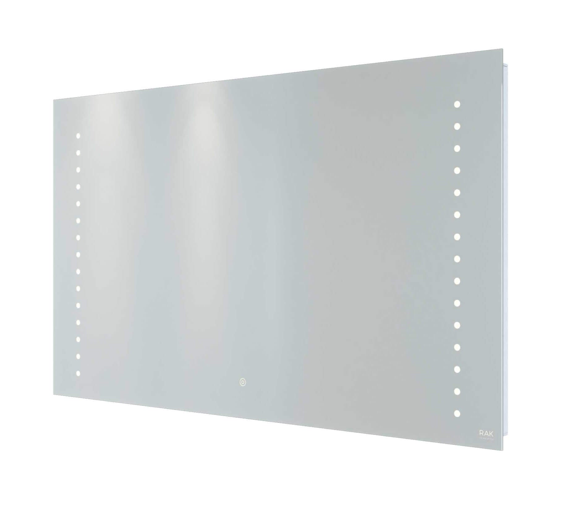 RAK Hestia Rectangular Frontlit LED Mirror with Demister Pad and Shaver Socket