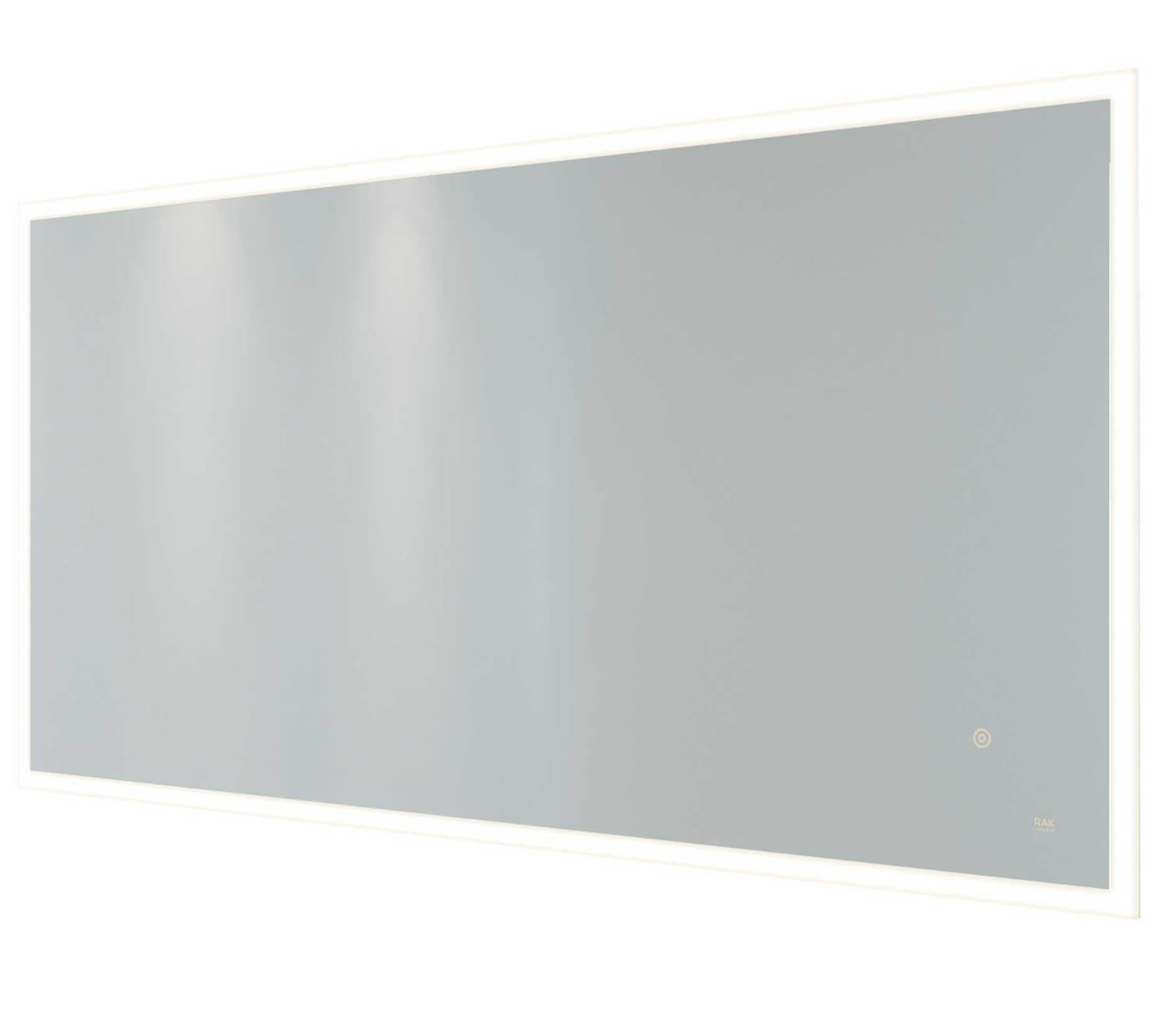RAK Cupid LED Borderlit Demister Mirror with Shaver Socket - Landscape Orientation