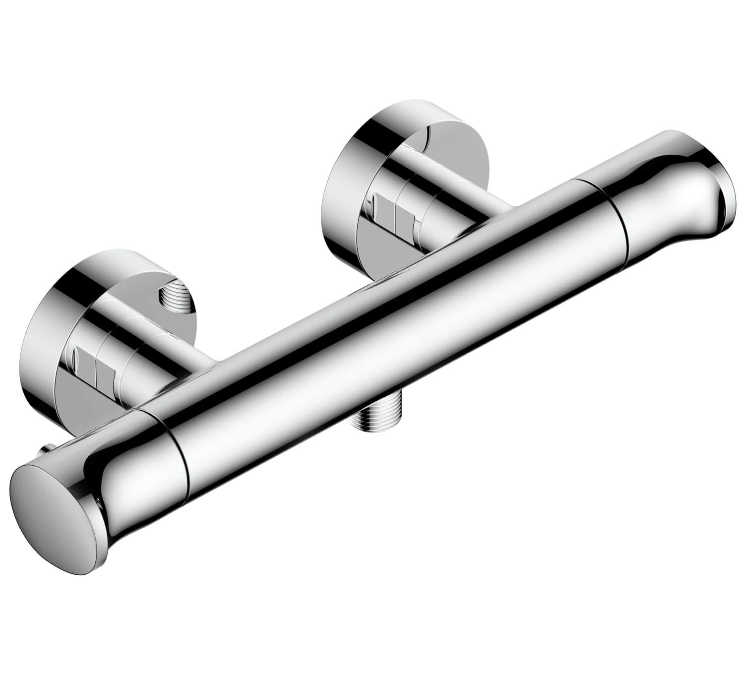 Rak Round Thermostatic Exposed Bar Shower Valve - 1 Outlet - 2 Control