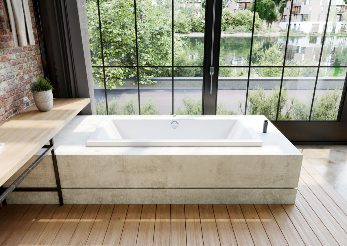 Kaldewei Avantgarde Conoduo double-ended steel bath in white, 1700x750mm, shown in a modern bathroom setting